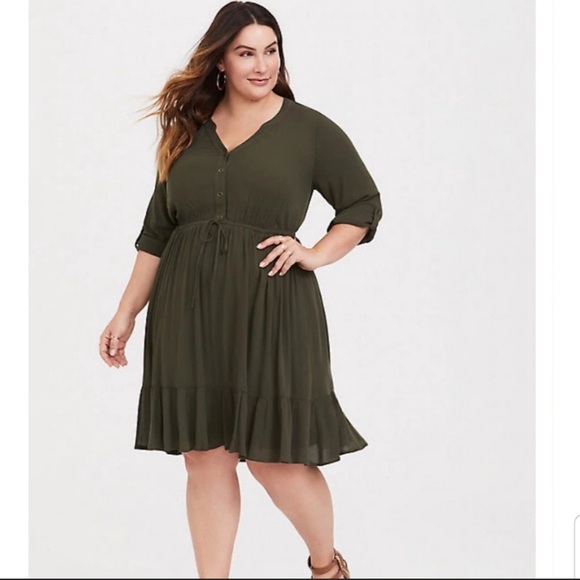 torrid Dresses & Skirts - Torrid Olive Green Dress